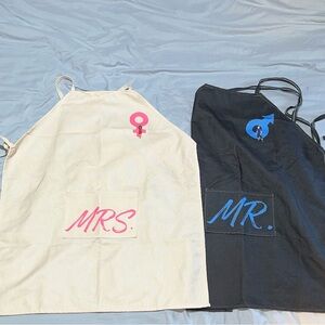Black Apron with Blue MR. Design
